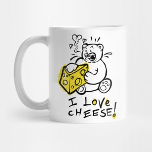 I Love Cheese Max the Teddy Bear Mug